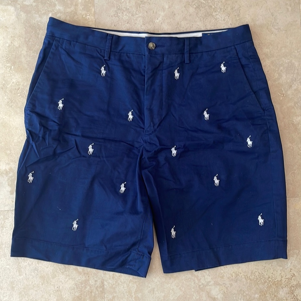 POLO RAPH LAUREN navy blue mens short, classic fit